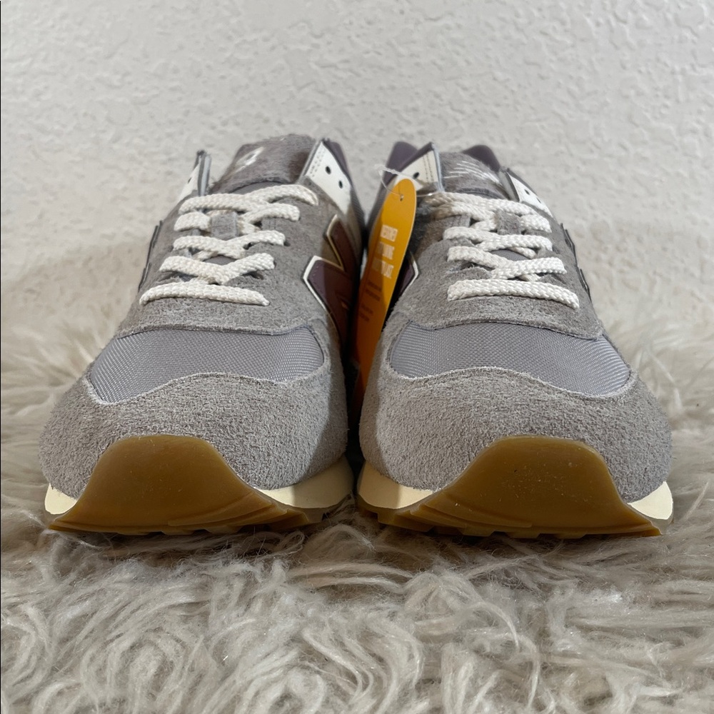 NEW BALANCE UNISEX U574YGD GREY & PURPLE SIZE 12 NEW - Picture 4 of 16